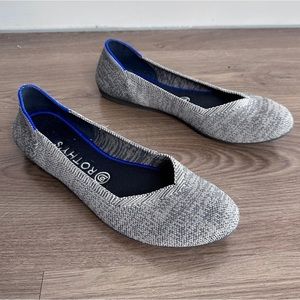 Rothy’s 9 The Flat Taupe Gray Melange Ballet Flats